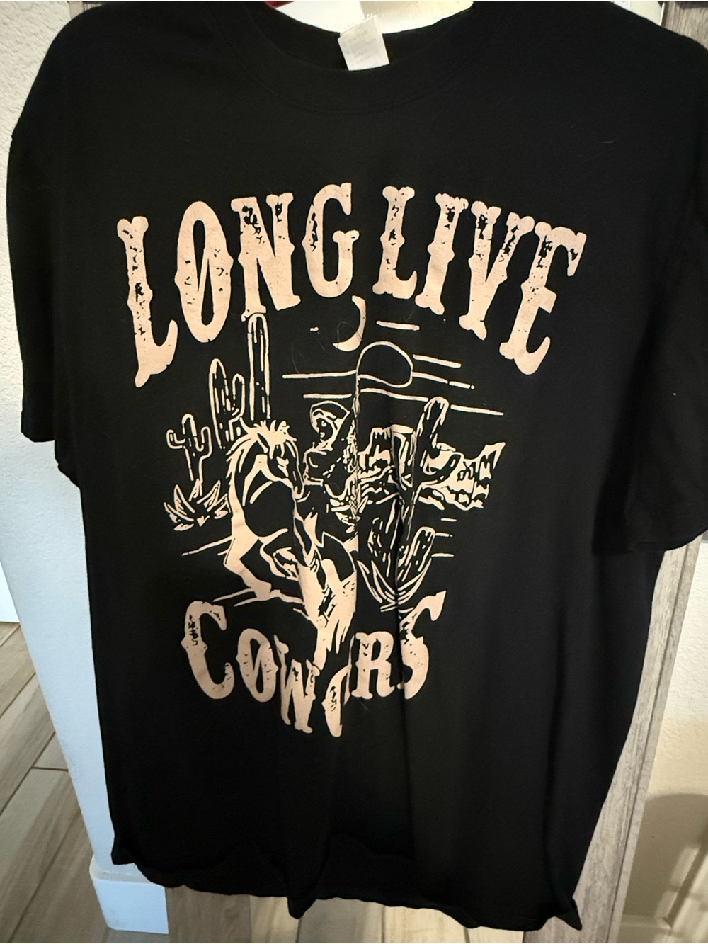 Long Live Cowboys Graphic Tee - Black Large
